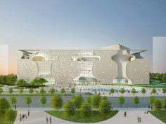 Taichung Metropolitan Opera House, Taichung, Taiwan, exterior rendering.