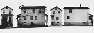 Splitting 10 & 11,1975, Four gelatin silver prints, cut and collaged.