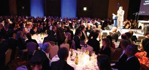 The Professional Lighting Design Convention attracted well over 1,000 lighting designers at its first global convention held in London October 24-27, 2007. The program's three days were filled with over 45 paper presentations, and a gala dinner event (above).