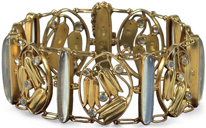 OBJECT LESSON

Original Wiener Werkstätte jewelry (such as the bracelet, shown here) commands six-figure prices on the rare occasions that it comes to market. Some 40 pieces are on display at New York's Neue Galerie this spring, and the museum's design shop is celebrating the occasion by commissioning a small collection of reproductions from Viennese artisans, in editions of five per year. A single brooch can take 180 hours to complete, which explains the limited availability.
