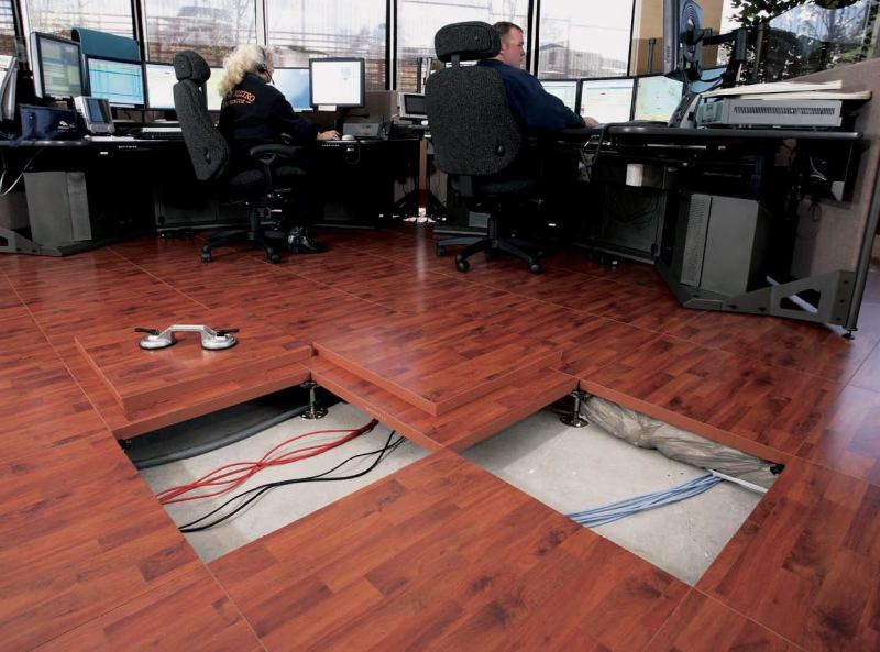 Tech Floor system

Bergvik

www.bergvik.com

Raised floor system



Constructed from nominal floor heights on adjustable steel pedestal supports, which raise or lower 1 inch



Comes in a standard light gray laminate finish of PVC, linoleum, or rubber matting alternative finishes with an aluminum or steel bottom



Styles include wood and granite



Standard size of 23 5/8 inches