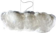 Nuvola S02Studio Italia Designwww.sid-usa.com

Constructed of fireproof, washable fabric Illuminated from the inside - Cloud undulates and is powered by two mechanical arms and an internal engine - Takes four 230 watt dulux fluorescent A19 lamps - Mounts to standard 4-inch junction box - Measures approximately 8 feet 10 inches wide by 10 feet 10 inches tall
