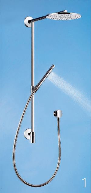 Raindance Connect



Hansgrohewww.hansgrohe-usa.com

Plug-in mechanism and waterconducting showerpipe allows water to be diverted easily from the showerhead to the handshower and back again



No supplemental shutoff or divert valves needed



Existing volume/temperature controls can be used for both the showerhead and handshower



Available in chrome finish and brushed nickel