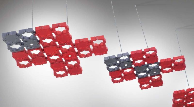 Marrakesh modular luminaireMindspringwww.mindspring-lighting.com

Aluminumhoused, modular fixtures in red or black - Attach together for flexibility and on-site design - Four LEDs per fixture in cool or warm color tones 4 7/9 inches square