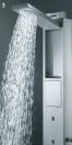 Skyline shower panel

Hansgrohehansgrohe-usa.com

Dual, fold-away showerheads; a cylindrical hand shower; and five body sprays are pre-plumbed into this shower panel - Anodized aluminum panel - Showerheads use Hansgrohe's Raindance technology - Hand shower is an Axor Starck fixture - Foldable footrest in base - Thermostatic temperature control plus two volume controls - Hangs on finished wall