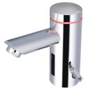 The Lumino is the latest addition to Sloan Valve Co.'s Optima family of touch-free, hygienic faucets. Operating at an efficient flow rate of 0.5 gallons per minute, the Lumino features an illuminated ring that changes color to indicate water temperature: Red when the lever is pulled forward (hot), white when it’s upright (warm), and blue when it's pushed back (cold). Double infrared sensors provide on-demand activation. The die-cast metal pedestal faucet is powered by a 6-volt DC plug-in transformer.

sloanvalve.com