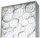 Catacaos SconceBoyd Lightingwww.boydlighting.com

Fixture measures 16.5 by 10 inches and projects 4 inches from the wall - Decorative grille and frame in matte white with a white acrylic front diff user - UL listed for damp locations - Takes fluorescent lamps - ADA compliant at any mounting height - Can be mounted horizontally or vertically