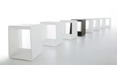 The Air stool is the latest addition to Gandía Blasco’s Plastic collection of indoor-outdoor furniture. Made of rotationally molded polyethylene, the hollow stool comes in two sizes: the Bar stool measures 16" by 12" by 30"; the Low stool (shown) measures 12" by 10" by 16". Four colors are available: white, black, tobacco, and warm gray. The Air stool was created for Gandía Blasco by Spanish product designer Héctor Serrano. gandiablasco.com
