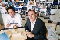 “Visioning charrette” sounds like a design-related process, but Archimania principal Todd Walker (left) emphasizes that the meeting with clients is not project-related. What is it about? Principal Barry Alan Yoakum explains: “We want to get into their business. We want to get in their heads.”