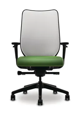 Nucleus is a new ergonomic task chair offering from the HON Co. The seat is crafted out of suspension material stretched over a contoured frame and topped with foam, and the back is clad in ilira-strech M4a four-waystretch meshand is available in three neutral tones. Lumbar support requires no manual adjustment. The task chair is available with or without arms, as is a coordinating guest chair (which stacks four high and can be outfitted with either casters or glides). Designed by Marcus Koepke, Nucleus is SCS-certified as Indoor Advantage Gold, and the seat can be upholstered in any of the companys fabric options. ¢ hon.com