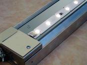 The DLED 6200 from Dreamscape Lighting is a high-power LED light channel featuring better efficiency, color rendition, and thermal management. The light channel has an output of 650 lumens per foot, a CRI of 80, and a color temperature of 2,700 K. It consumes fewer than 15W per foot and has a 35,000-hour expected life. The DLED is completely dimmable and its board has phosphor stability built into every LED to provide accurate color. It also features junction temperatures below 140 F for a long lifespan. dreamscapelighting.com