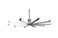Isis has been redesigned by Big Ass Fans to include 10 aerodynamic winglets, which minimize drag, increase airflow, and maximize efficiency. Weighing less than 100 pounds, Isis is 8' to 10' in diameter and is designed for commercial spaces. It can be installed in areas with ceilings as low as 12' and has a near-silent mover that operates at 40 dBA at maximum speed. In addition to its own efficient operation, Isis also aids in energy conservation by reducing the workload of heating and cooling systems, covering nine times the area of a 52" ceiling fan. It has a clear-anodized-aluminum finish with three standard colors, white, black, and chestnut. bigassfans.com/isis