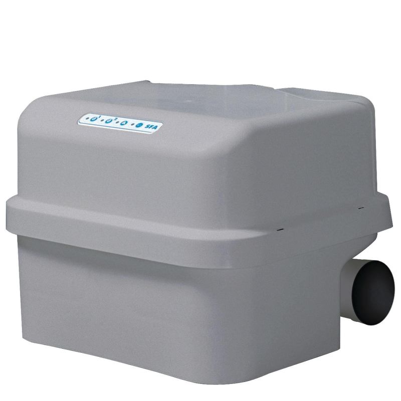 The Sanicubic Classic lifting station from SFA Saniflo can accommodate multiple fixtures in a house or small commercial structure. The grinder system handles 25 gallons of effluent per minute per 36' drainage run. Measuring 23-3/4" wide by 19-1/4" deep by 16-1/2" tall, the unit consists of two 1-horsepower motors housed in a plastic enclosure. Each independent grinder has a rotating cutting blade to handle solids from toilets, tubs and showers, sinks, washing machines, and dishwashers. Suitable applications include converting a commercial building into a residential space and commercial projects with multiple plumbing fixtures. saniflo.com