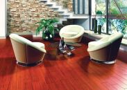 Cikel America’s Cabo Collection of engineered exotic Brazilian hardwood flooring includes five different species: eucalyptus, natural-colored ipe, Brazilian cherry, tigerwood, and amendola (available in cappuccino light and natural). Each has a 1/2" sawn wear layer, a seven-ply hardwood core, and eight layers of oxide finish for protection. With micro-beveled edges and ends, planks have a face width of 7" and range in length from 1' to 6.6'. Cabo floors can be floated or glued down, directly on, above, or below grade. May contribute to LEED points.

cikel.com