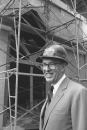 Jean Paul Carlhian at the site of the Arthur M. Sackler Gallery in 1986.