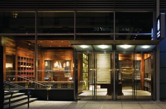 The project was an interior renovation, because the exterior storefront is controlled by the building owner. But warm wood and bottles nestled in customdesigned racks welcome visitors and make no bones about the club?s primary focus: the wine. PENDANT LIGHT FIXTURES - Niche Modern - Bella pendant with clear glass shade - nichemodern.com - VERTICAL TRANSPORT - Mitsubishi - Passenger elevator - mitsubishi.com