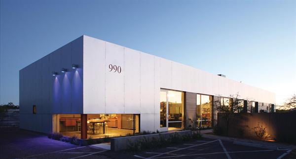 An aluminum rainscreen system was installed over highly insulated walls