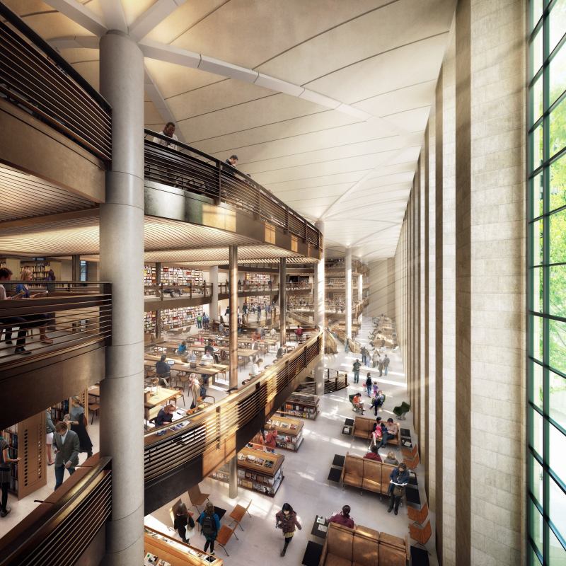 Library atrium.