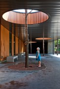 Girl at canopy opening