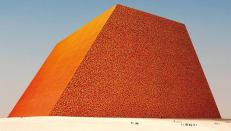 The Mastaba project, a 150-meter-tall monument made of painted oil barrels