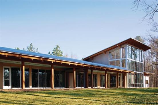 Merchants Millpond Visitor Center, view from the south including porch.