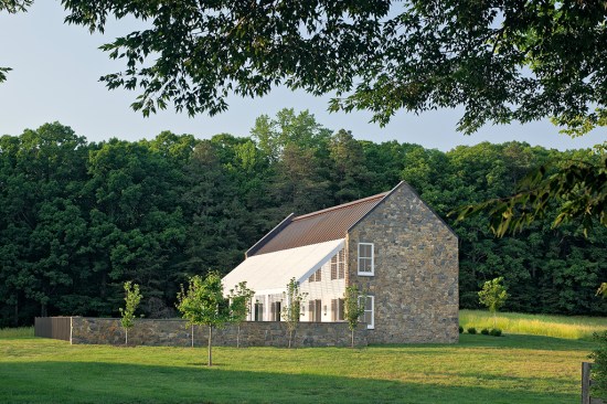 The guest house at the Wiltshire residence in Virginia, designed by Fraerman Associates Architecture.