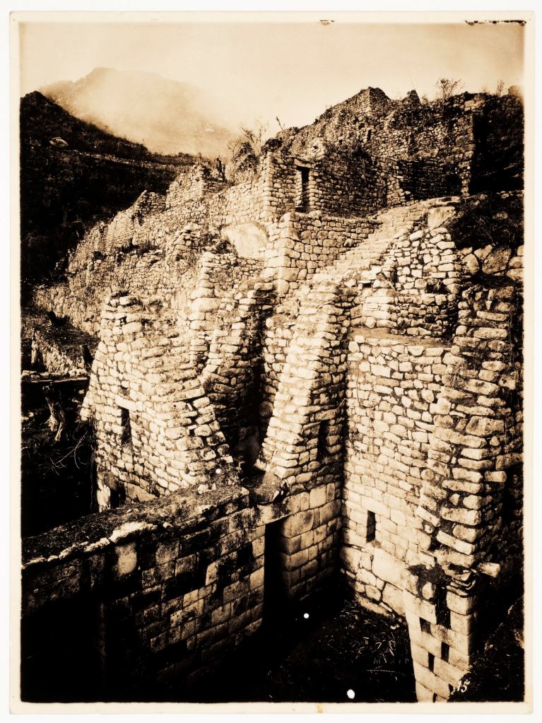 Partial view of the King’s Group showing the courtyard, Macchu Picchu, Peru, 1927.