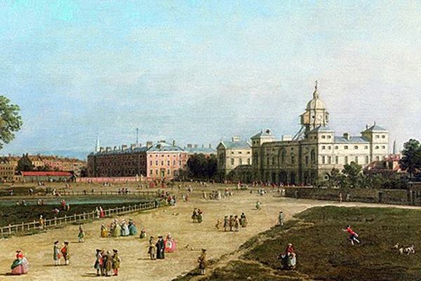 New Horse Guards from St James’s Park by Giovanni Antonio Canaletto