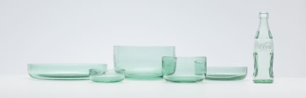 Bottleware made from recycled Coca-Cola bottles