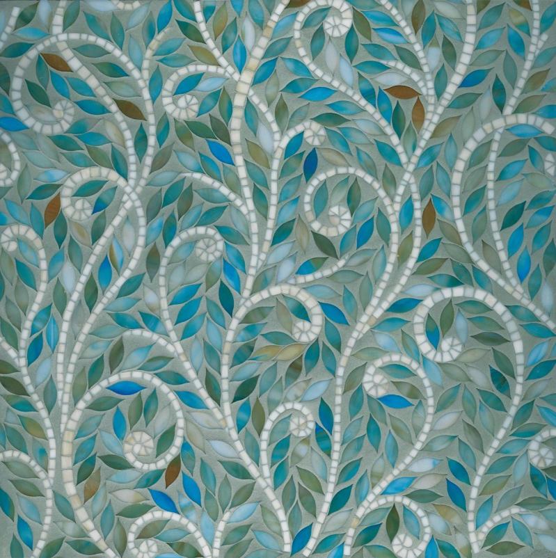 Name: Climbing Vine

Style: Classic

Product Number: NRJFGClIMBVINE

Description: Climbing Vine in glass Aquamarine and Quartz.