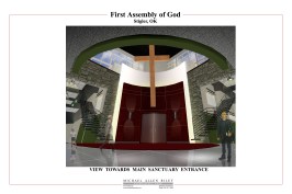 main corner entrance to sanctuary