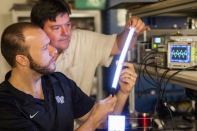 Field-induced polymer electroluminescent lighting.
