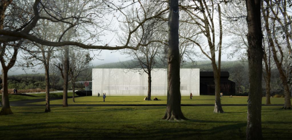 The final design for the new North Wing of the Corning Museum of Glass in Corning, N.Y., designed by Thomas Phifer and Partners.