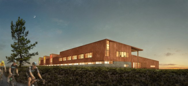 Pearl Izumi headquarters, exterior rendering. 