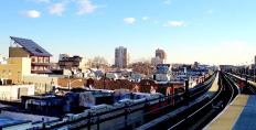 Bright ’n Green rises above the Brighton Beach neighborhood in Brooklyn, N.Y.