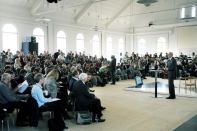 Per Arnold Andersen welcomes the 300 participants in the Fifth Velux Daylight Symposium at the Royal Danish Academy of Fine Arts’ School of Architecture in Copenhagen.