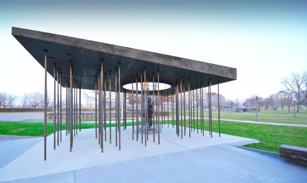 View of pavilion from plaza
