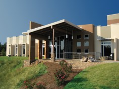 Front entrance with canopy