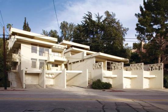 Intensive archival and on site research guided a restoration of this five unit apartment building by architect Rudolph Schindler.