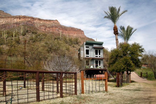 Overall view of Treehouse with Brandenberg Mountain backdrop.