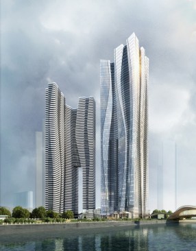 Mandarin Oriental Chengdu in a mixed-use development