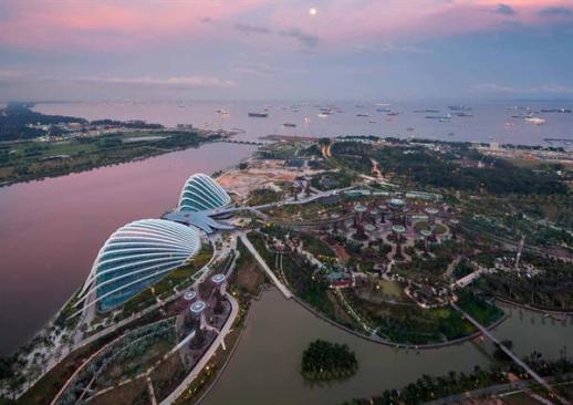 Aerial+view+of+the+54-hectare+Bay+South+Garden+(part+of+the+Gardens+by+the+Bay+project)+in+Singapore.