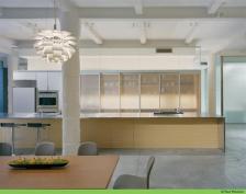 "We wanted to create an illuminated space with good flow and emphasize the high ceilings," explains architect Katherine Chia.