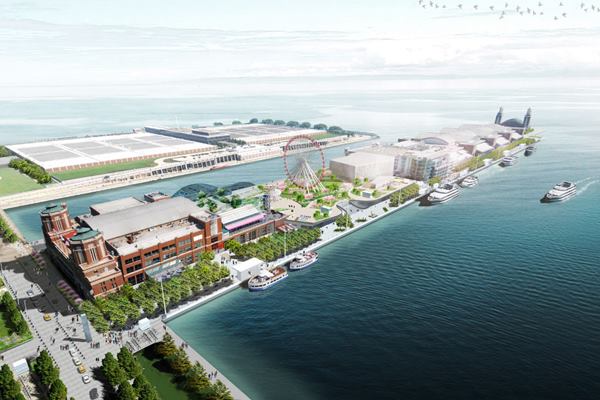 Pierscape, aerial view.