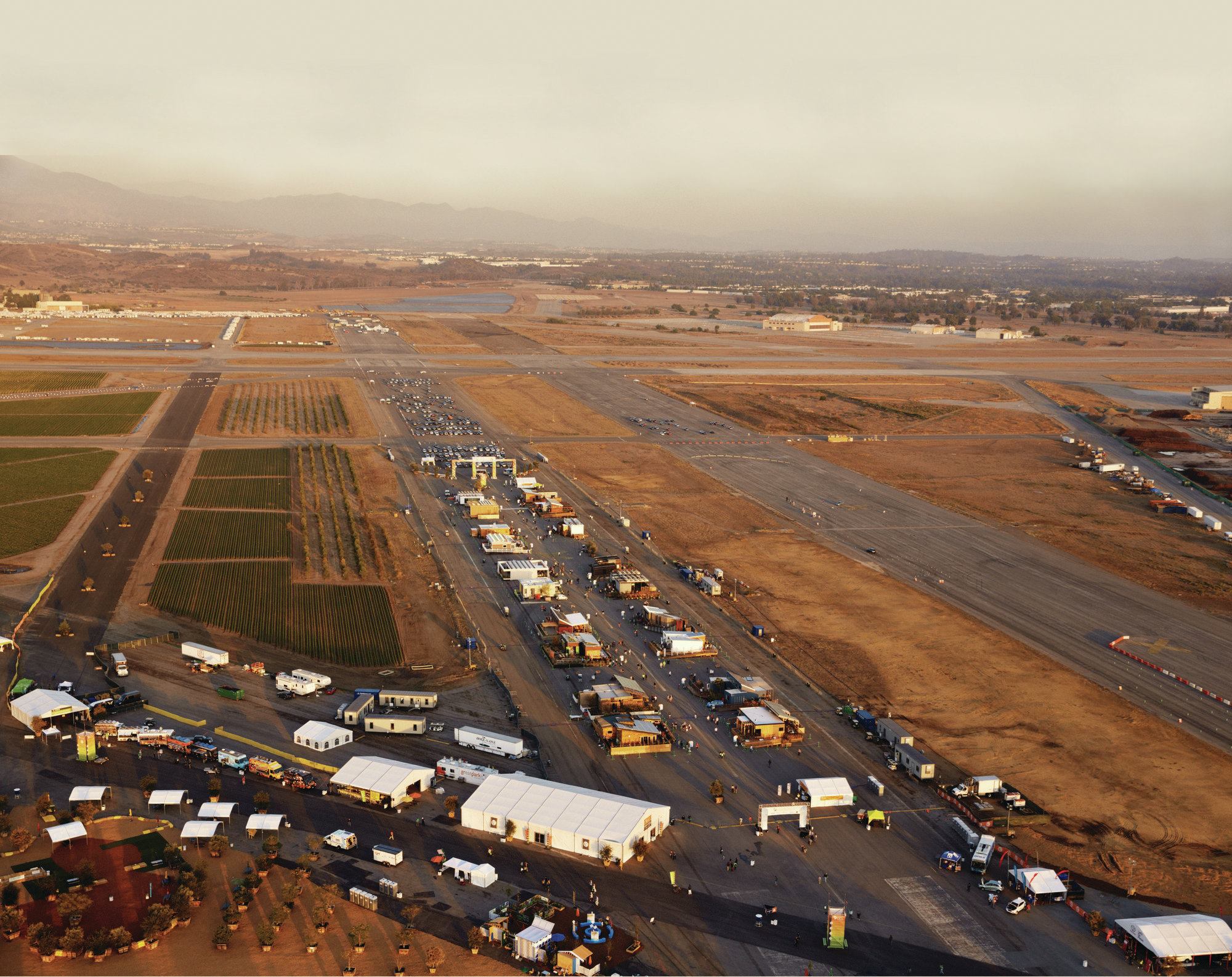 An aerial of the decathlon site in Irvine, Calif., located at the former Marine Corps Air Station El Toro, and now part of Orange County Great Park.