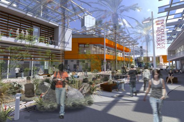 West Valley Campus at the College of the Desert, Palm Springs, Calif. - the new West Valley Campus will be organized around an Arroyo, or dry riverbed.