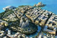 A rendering of Saadiyat Island.