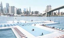 Rendering of + Pool, a proposed floating swimming pool for New York City's East River.