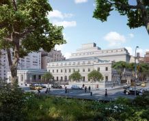 Artist's rendering of The Frick Collection expansion plan, viewed from Fifth Avenue.