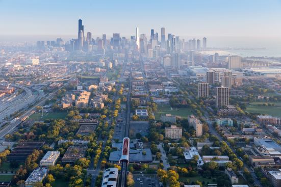 A photograph of Chicago commissioned by the Chicago Architecture Biennial.